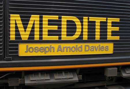  close up of name plate on 66709