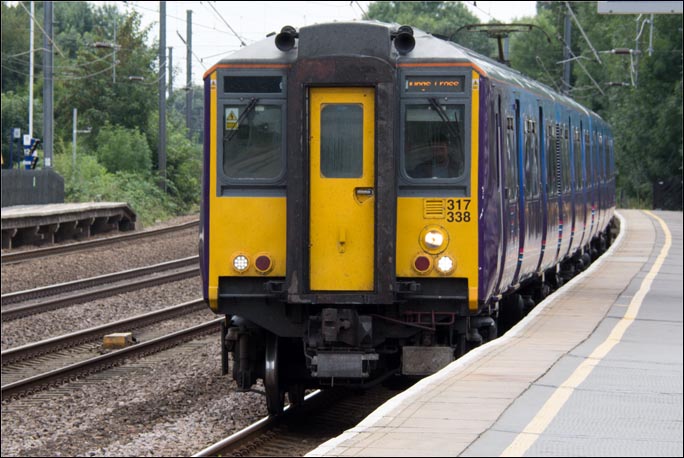 First Capital Connect class 317 338 on a down train to Peterborough 