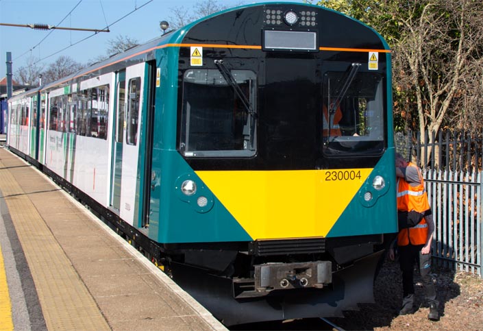  Class 230004 on test at Bedford station 27th Febuary 2019