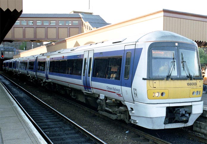 Chiltern Railways Class 168003 in Moor street station in 2006