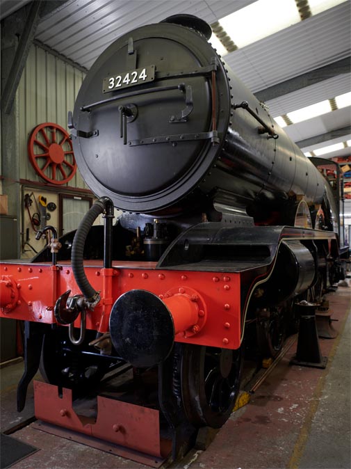 The New build 32424 in there shed at Sheffield Park 