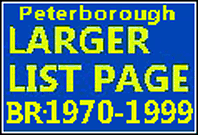 Large List page Peterborough Railway Station 1970 till 1999