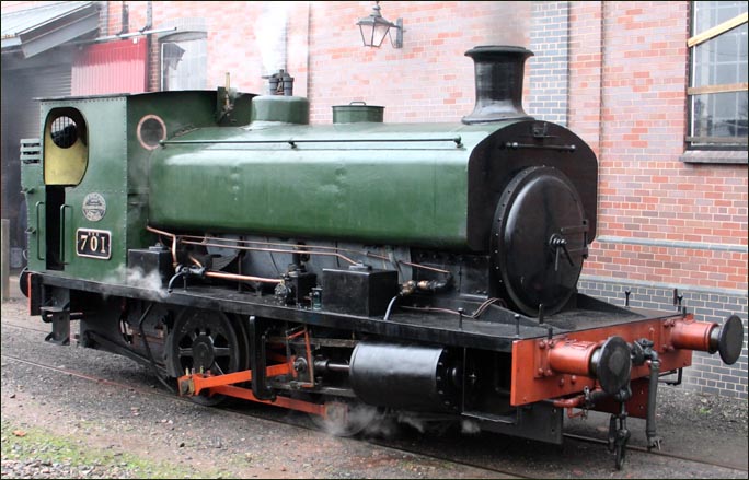 0-4-0ST number 701 at the Chasewater Railway 