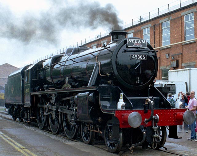 Black 5 45305 at  the Crewe Works Open Day in 2005 
