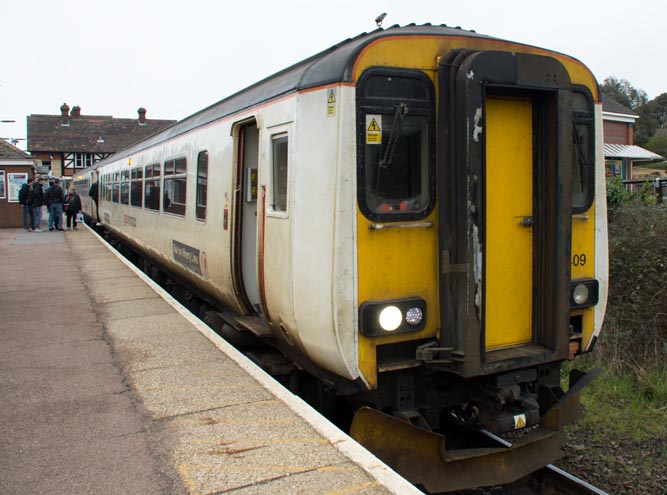 Greater Anglia class 156409 in Cromer station 