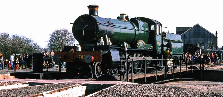 Cookham Manor on the turntable at Didcot