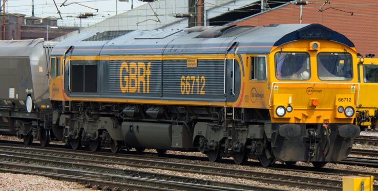 GBRf class 66712 at Doncaster station 