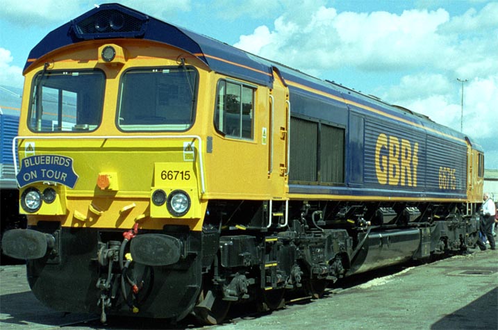 GBRf Class 66715 at the Doncaster works open day in 2003