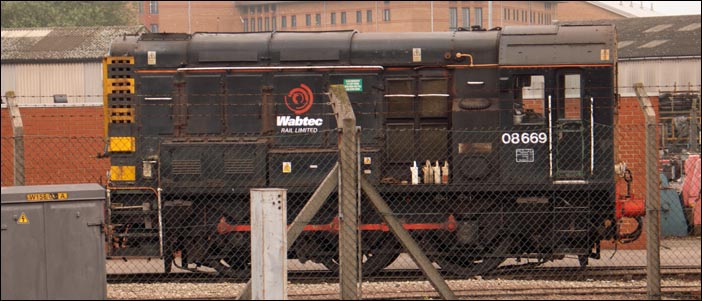 Wabtec Rail Limted class 08669 at Doncaster 