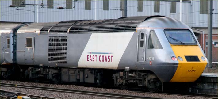 East Coast 43310 in platform 3 at Peterborough
