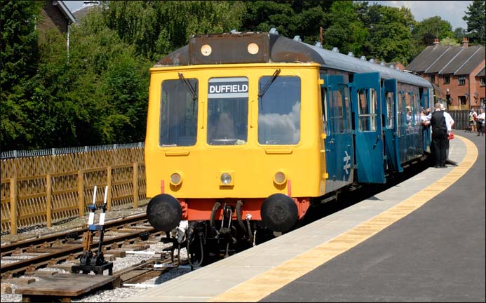 DMU at Duffield station on Saturday the 2nd of July in 2011. 