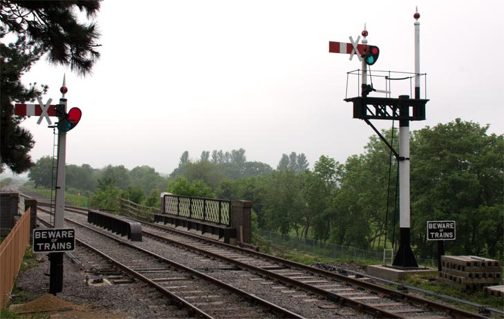 Two signals not yet in use on the 28th of May 2018 at Broadway station 