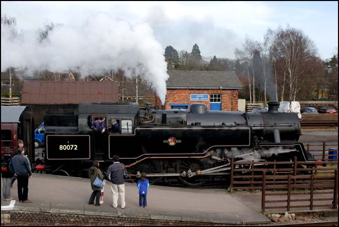 2-6-4T 80072 at the Great Central Railway's Quorn and  Woodhouse station