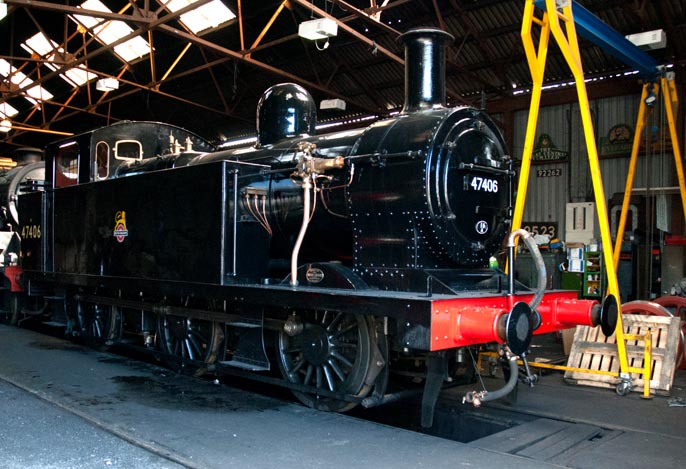 0-6-0T 47406  in the shed 