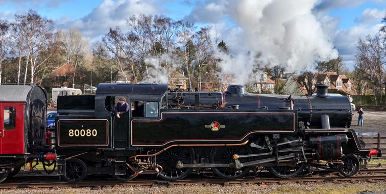 2-6-4T at Quorn and Wood House station during the Winter Gala 29th January 2020 