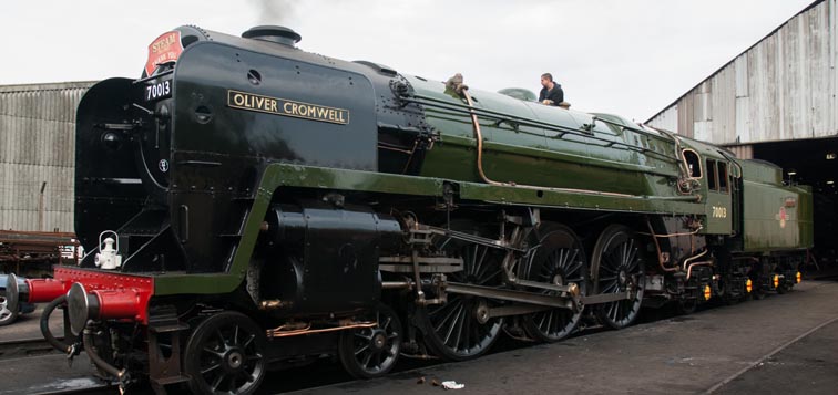 70013 Oliver Cromwell at Loughborough at the Great Central Railway on shed 