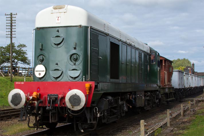 Class 20 as D8098 in the British Railways green with no yellow ends
