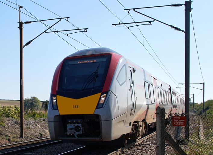 Greater Anglia train at Haughley Juction  on Monday 21st of September 2020 