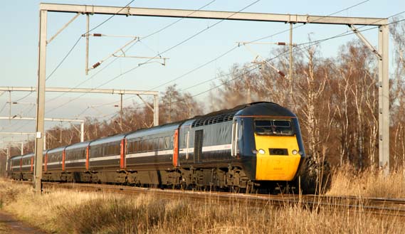 National Express East Coast HST down train at Holme on 15th December 2007