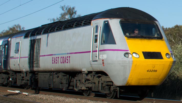 East Coast HST 43299 on th 27th of October 2014