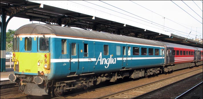 This Driving Van Trailer (DVT) was still in Anglia trains colours at Ipswich station in 2005 This Driving Van Trailer (DVT) was still in Anglia trains colours at Ipswich station in 2005