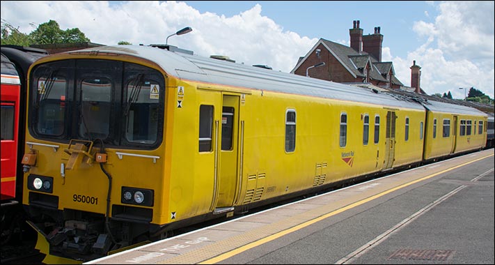 Network Rail class 950001 in Kettering station on the 10th of June 2014