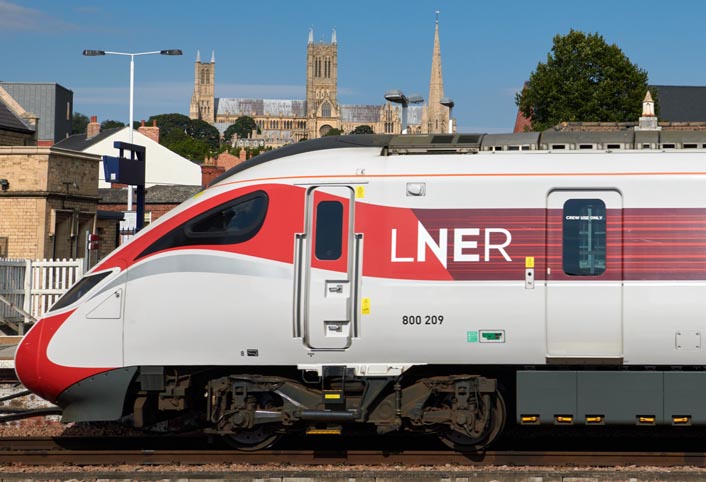 LNER Azuma 800 209 at Lincoln station on the 23rd September 2021