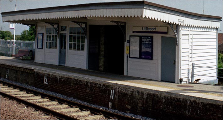 The wooden waiting room in 2004 at Littleport 