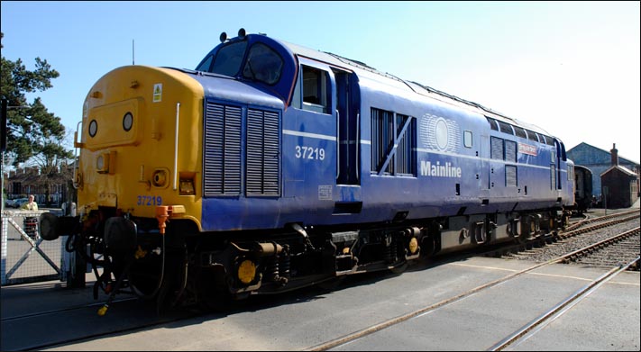 Class 37219 at the Mid-Norfolk's Diesel gala on Saturday 19th March 2011