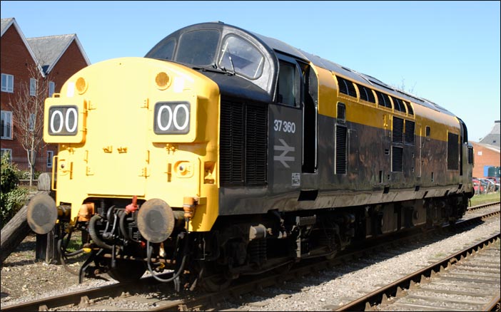 Class 37 360 at the Mid-Norfolk's Diesel gala on Saturday 19th March 2011 in Derham station