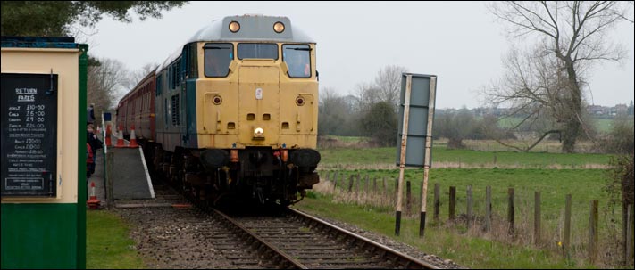 Class 31235 on the 30th March 2012 during the MNR Diesel Gala at Wymondham Abbey station.