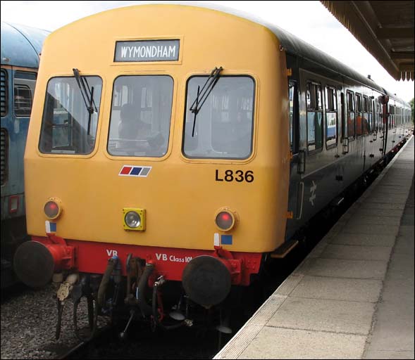 Class 101 DMU at Dereham station in 2005