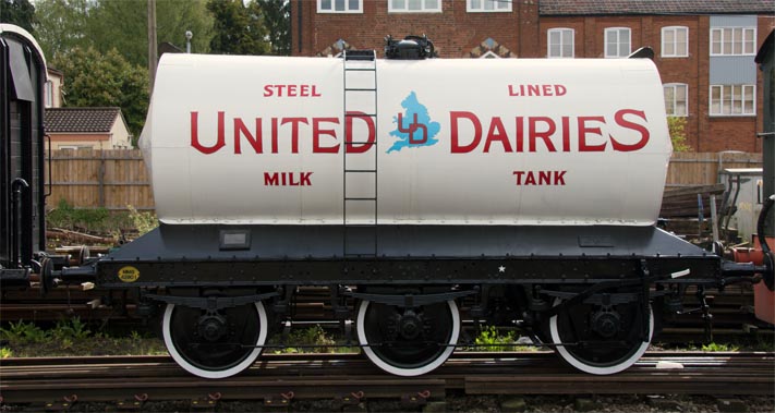 United Dairies steel lined milk tank wagon 