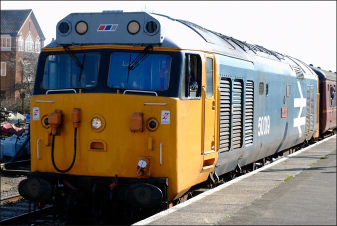 Class 50019 at the Mid-Norfolk's Diesel gala in 2011