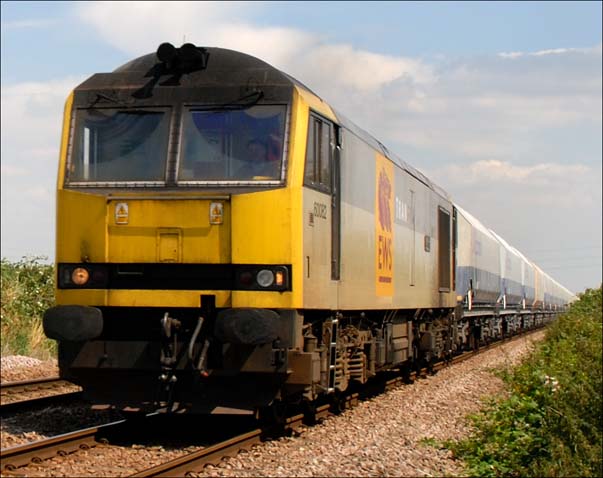 EWS class 60082 in 2007 between Turves and March 