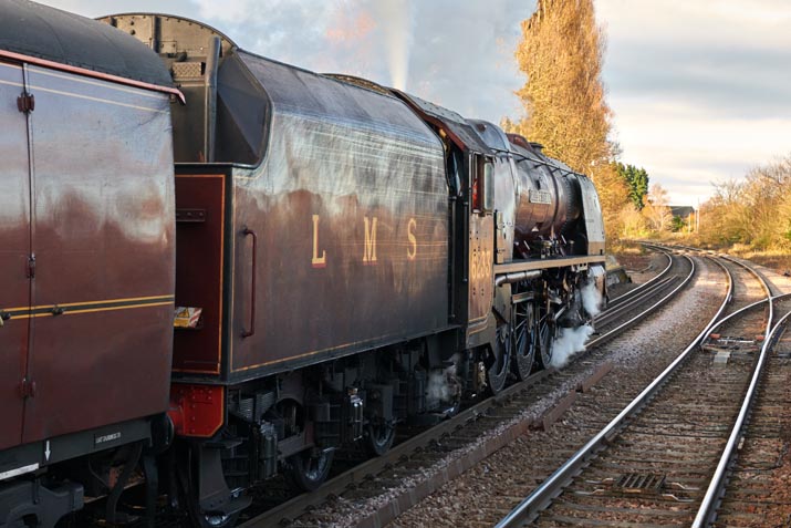 Duchess of Sutherland no.6223 on The Worcester Christmas Fayre  
