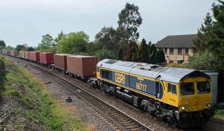 GBRf class 66716 at March West Junction 