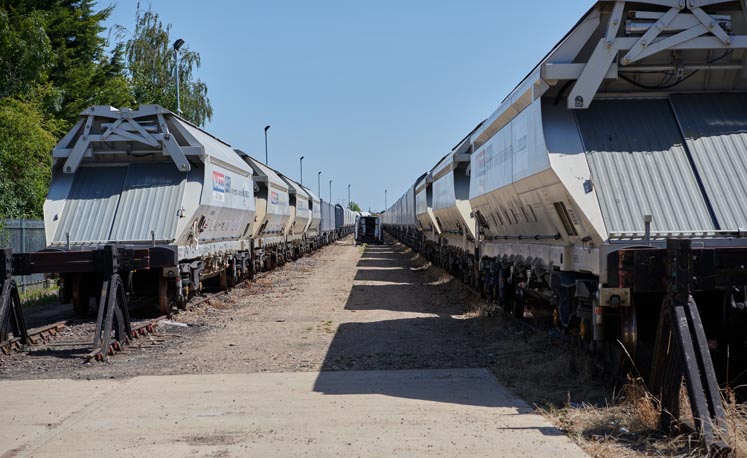 Wagons in  March South Yard in 2020