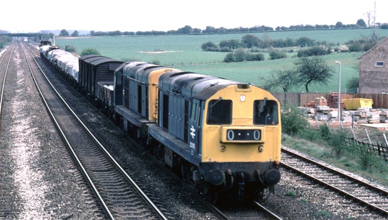 two class 20s on train from Corby 