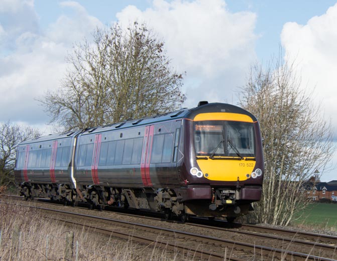 Cross Country 170 552 on Sunday 17 March 2019 at Langham