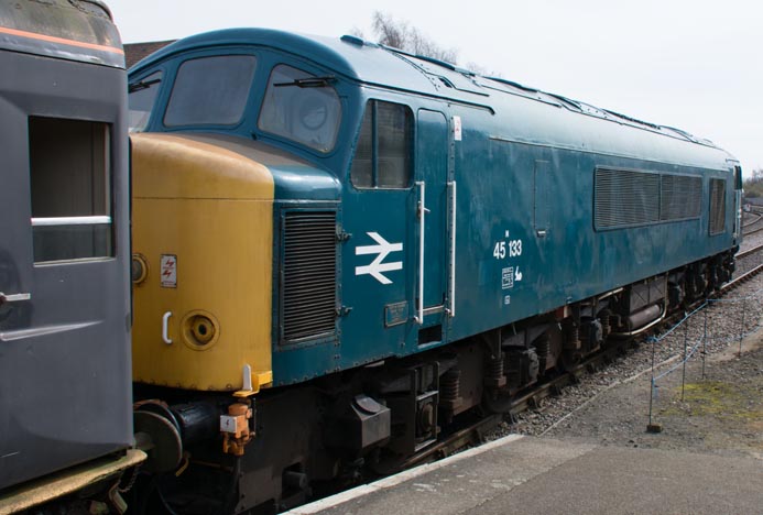 Class 45133 at Derham station 