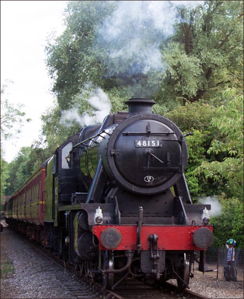 8F 2-8-0 48151 at Wymondham on the Mid-Norfolk Railway on Sunday the 1st June 2014