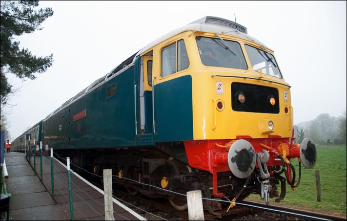 Class 47 James William Nightall GC at Wymondon Abbey station on Friday 4th of April 2014
