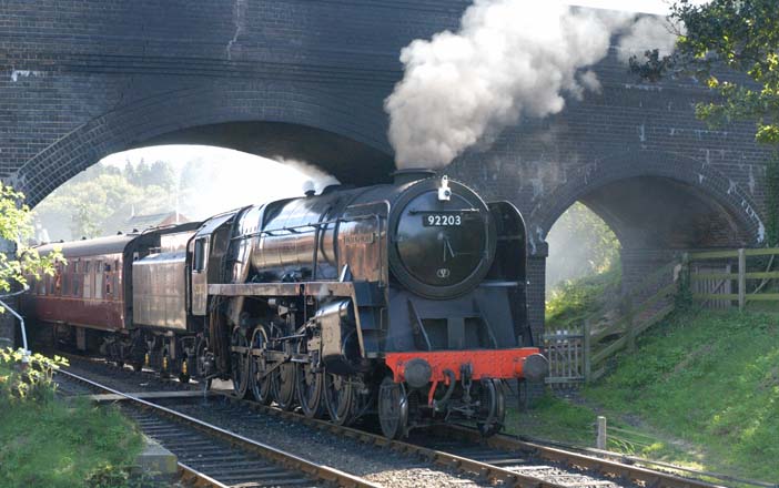 9F 92203 Black Prince is about to leave Weybourne for Holt 