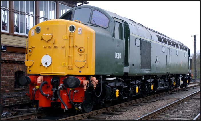 D306 at Wansford station light engine 