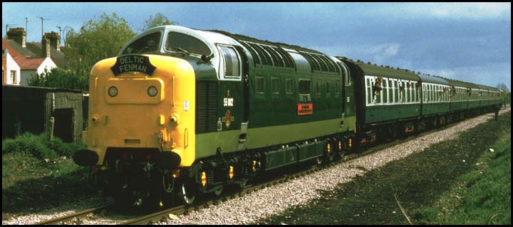 Deltic Fenman on Fletton Branch from Fletton junction to Orton Mere.