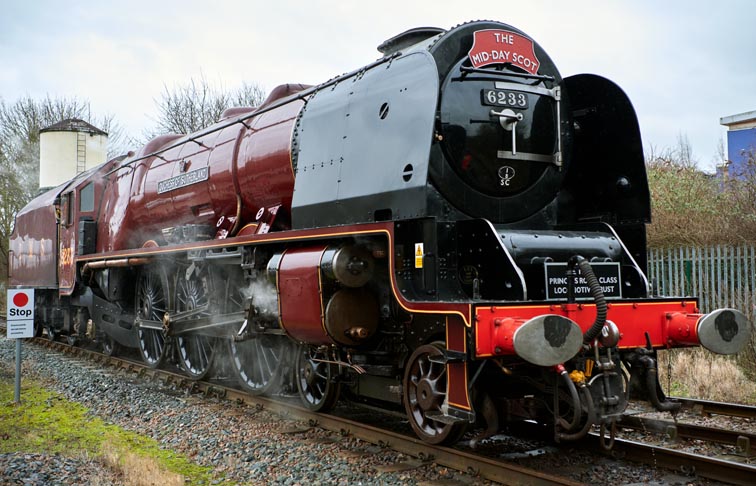 Duchess of Sutherland no.6223 at the NVR's Peterborough station 