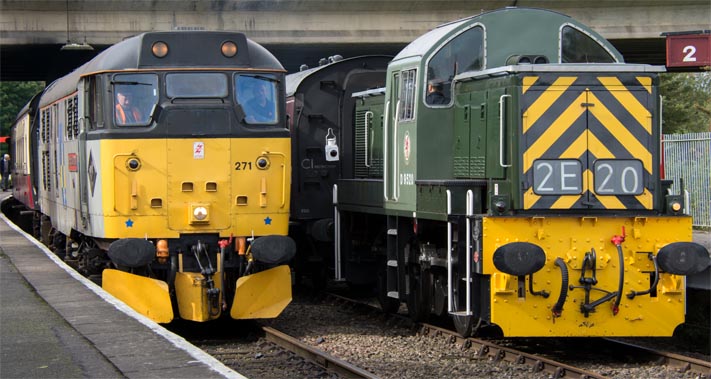 Class 31271  and  D9520 at Orton Mere