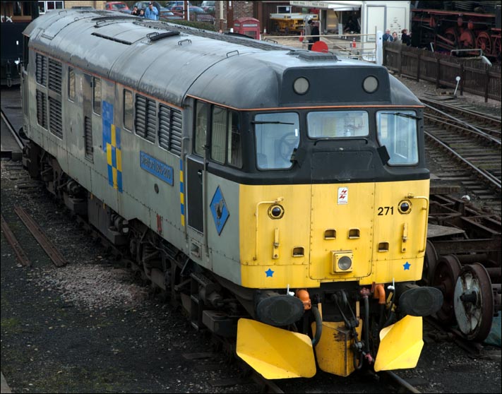  Class 31 271 in the yard at Wansford station in March 2009 in between turns
