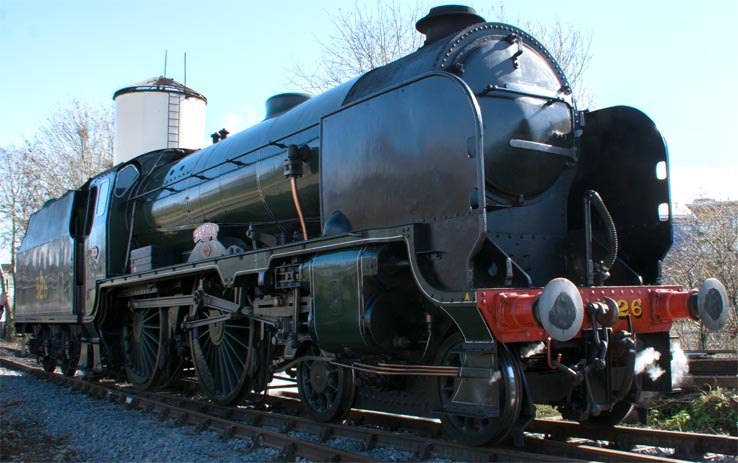 Southern 926 Repton at the Nene Valley's Peterborough station 